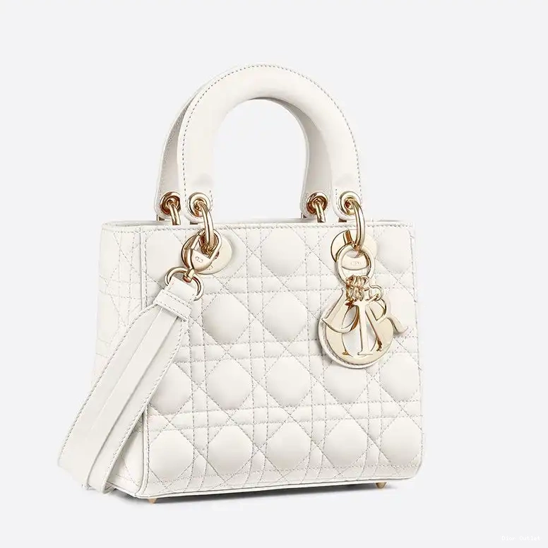 Dior Outlet White Cannage Lady ABCDior Bag Lambskin Dior My 0510